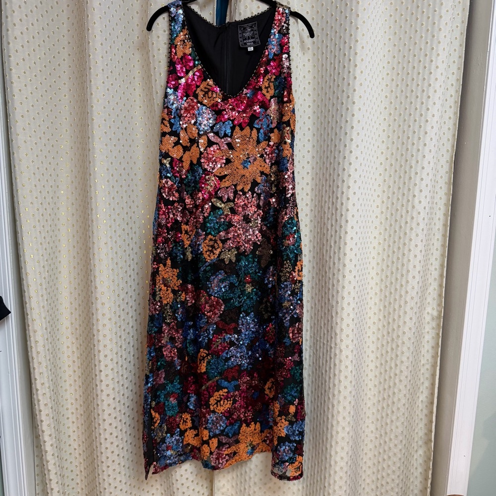 Johnny was ROSALI SEQUIN DRESS